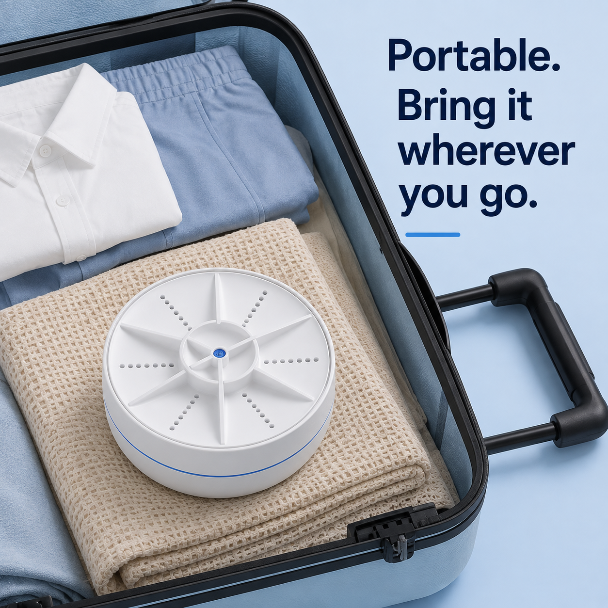 WashBuddy™ Portable Ultrasonic Washer for Dishes & Laundry