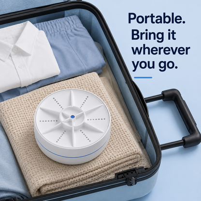 WashBuddy™ Portable Ultrasonic Washer for Dishes & Laundry