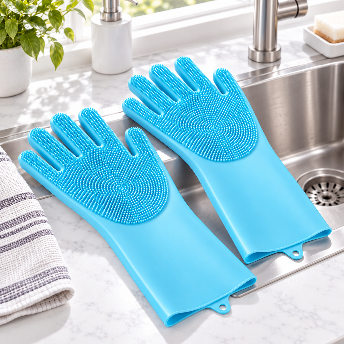 Reusable Silicone Cleaning Gloves